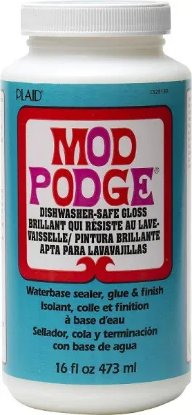 Mod Podge Dishwasher Safe Waterbased Sealer, Glue and Finish (8-Ounce), CS15059 