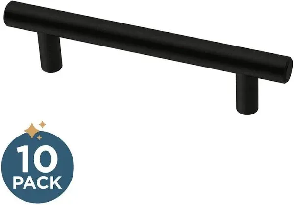 Solid Bar (10-Pack) Cabinet Handles 3&#034; Matte Black Cabinet Pulls Handles for ...