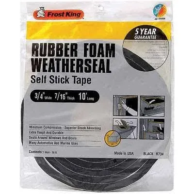 Frost King R734h Rubber Foam Self-Stick Weather Seal