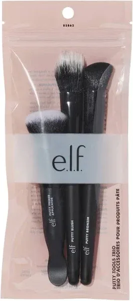 e.l.f. Putty Tools Trio Face Makeup Brushes For Putty Products New In Package