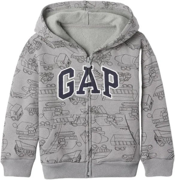 GAP Baby Boy Playtime Favorites Logo Full Zip Hoodie Hooded Sweatshirt