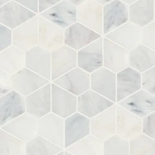 Bedrosians Monet Mosaic White Tile & Stone