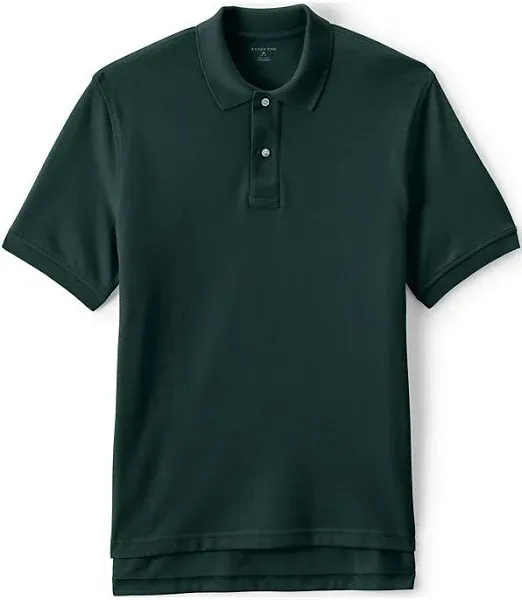 Lands&#x27; End Men&#x27;s Short Sleeve Mesh Polo Shirt, Evergreen, NWT