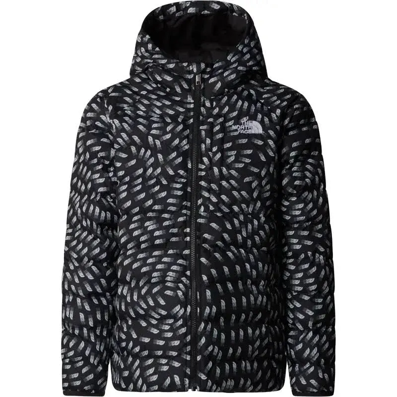 The North Face Girls Perrito Reversible Jacket: Black Vector Field Pri