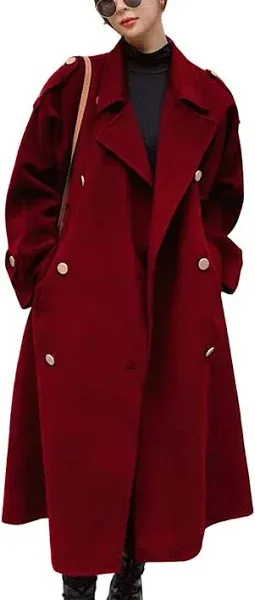 Women's Double Breasted Wool Pea Coat