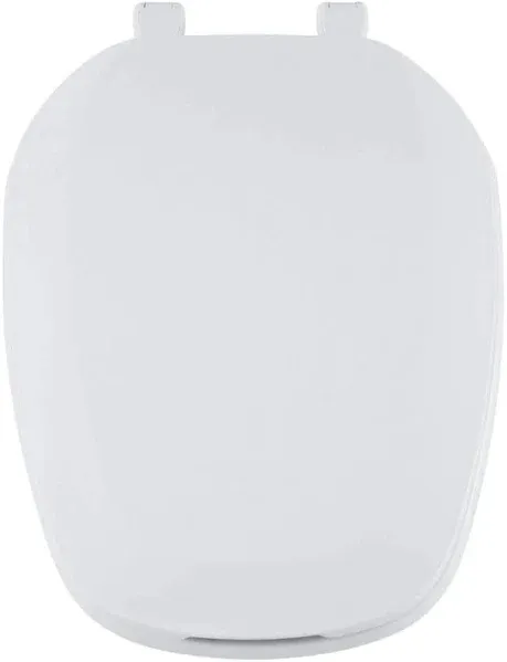 Eljer Emblem Elongated Square Closed Front Toilet Seat in White