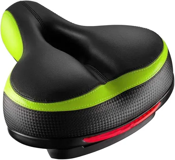 Bike Seat, Most Comfortable Dual Shock Absorbing Memory Foam Saddle Black