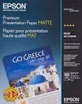 Epson Presentation Paper, Premium, Matte - 50 Sheets