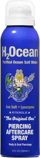 H2Ocean Piercing Aftercare Spray, Sea Salt Keloid &amp; Bump 4 Fl Oz (Pack of 1) 