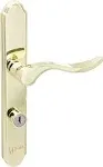 Mortise Keyed Lever Mount Latch with Deadbolt for Screen and Storm Doors, Polish