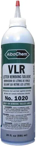 AlbaChem No. 1020 - Heat Transfer Vinyl Remover for Fabrics 20 fl. oz