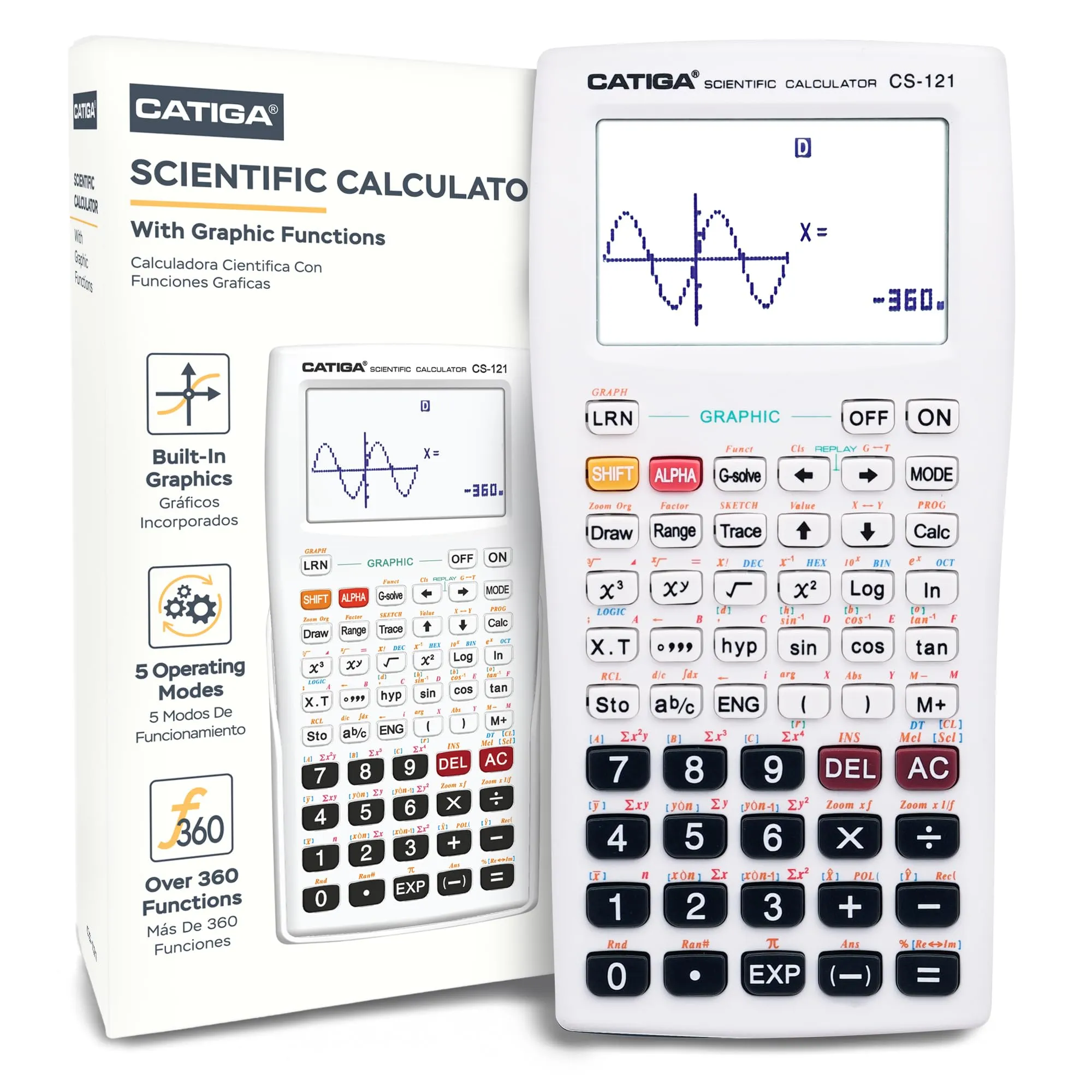 Catiga Scientific Calculator with Graphic Functions - Multiple Modes 