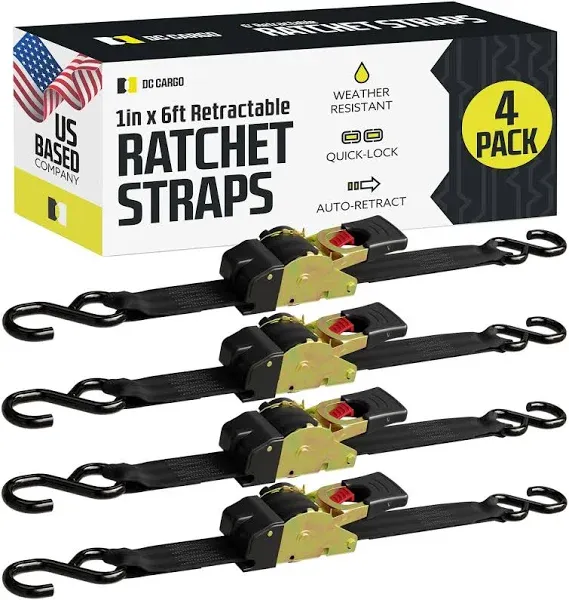 DC Cargo Mall Retractable Ratchet Straps