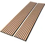 KVENI Acoustic Wood Slat Wall Panels - Modern Wood Panels for Wall, 3D Fluted Sound Absorbing Panel with Wood Finish, Noise Cancelling & Absorbing