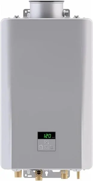 Rinnai RE180IN 8.5 GPM 180,000 BTU 120 Volt Natural Gas Tankless - Silver