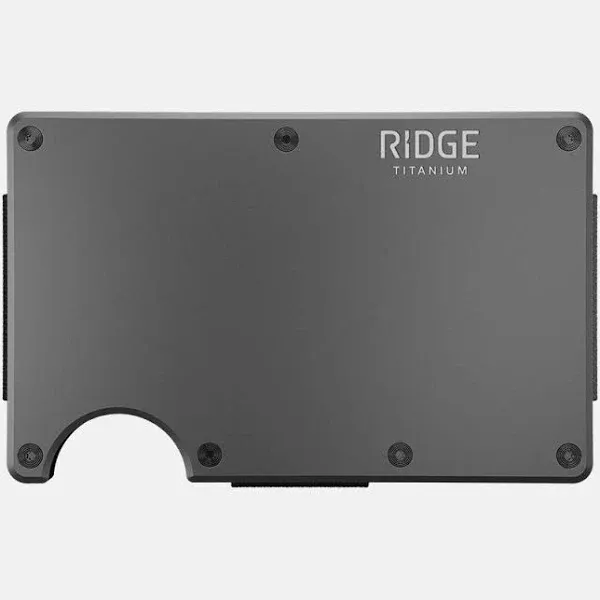 Ridge Men's Wallet Matte Gunmetal Titanium