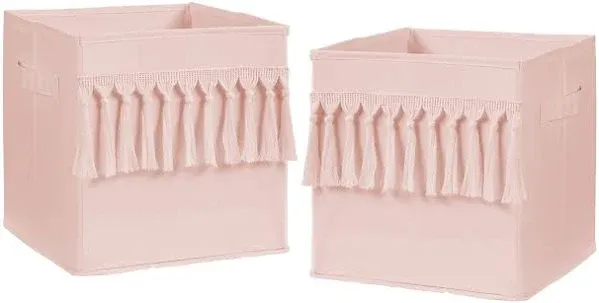 Sweet Jojo Designs Bohemian Pink Collection Foldable Fabric Storage Bins