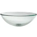 Kraus GV-101 Clear Tempered Glass Vessel Sink with PU-MR Chrome