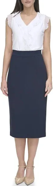 Tommy Hilfiger Women's Ponte Pencil Midi Skirt