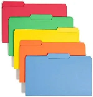 Smead File Folders 1/3 Cut Top Tab Legal Assorted Colors 100/Box