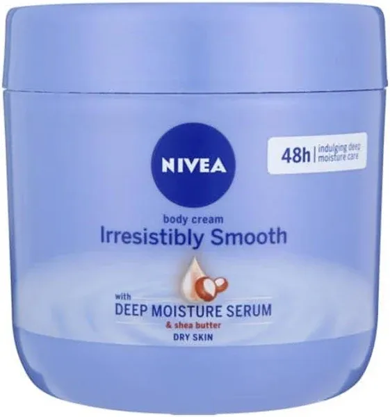 Nivea Irresistibly Smooth Body Cream w/ Shea Butter, 13.5oz (400ml) (Pack of 3)