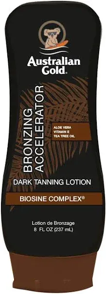 Australian Gold Exotic Blend Tanning Accelerator, Dark, with Instant Bronzer - 8 fl oz