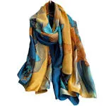 NUWEERIR Womens Silk Feeling Polyester Scarf Long Satin Scarf Fashion Designer Scarf Lightweight Wraps, Mulberry