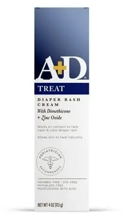 A+D Zinc Oxide Diaper Rash Cream - 4oz