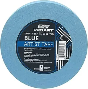 Pro Art 1-Inch by 60-Yards Artist Tape Blue