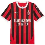 Puma Men's AC Milan 24/25 Home Jersey - Red/Black, Size: XXL, Polyester