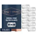 Gillette King C. Men’s Double Edge Safety Razor Blades - 10 ct