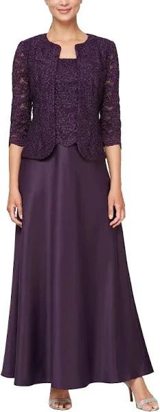 Alex Evenings 81122326 - Lace Embellished Dress With Jacket