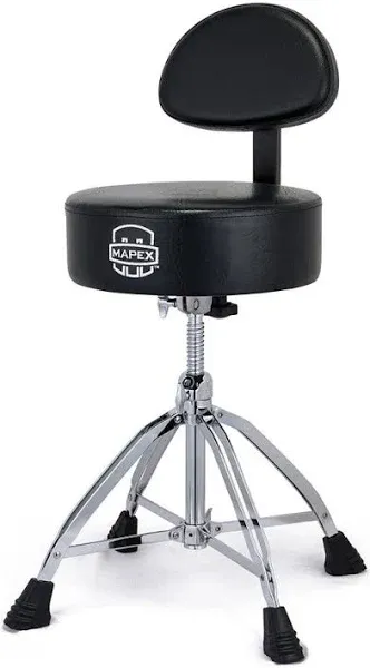 Mapex T870 Round Top Drum Throne with Backrest