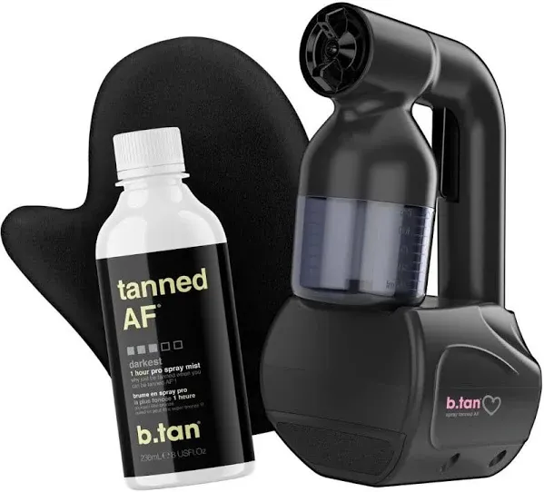 b.tan Spray Tan Kit | At Home Spray Tanning Kit, Includes Spray Tan Machine, Tanning Applicator Mitt, 8 Fl Oz Solution Mist