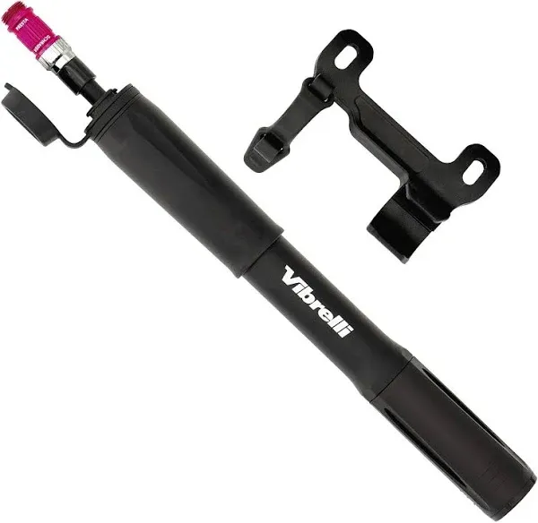 Mini Bike Pump - Presta &amp; Schrader Bicycle Matte Black Mini Pump with Gauge