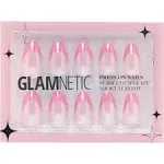 Glamnetic Press On Nails - Bubble Gum Glaze | Pink French Tip Kit