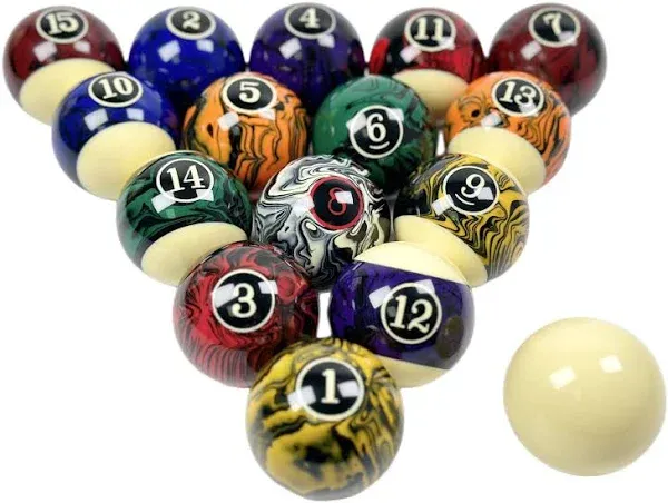 Billiard Balls Set 16 Pool Table Balls Resin Ball 2-1/4&#034;(Several Style 