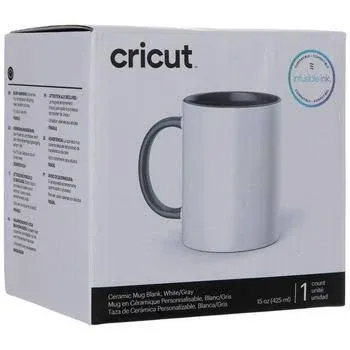 Cricut Ceramic Mug Large Blank - White/Gray