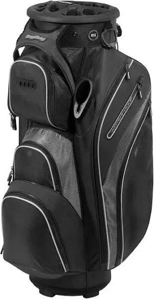 Bag Boy Revolver XP Cart Bag Full Length Divider+Putter Well Black/Charcoal<wbr/>/Silv