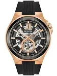 Bulova Men's Analogue Automatic Watch with Silicone Strap 98A177