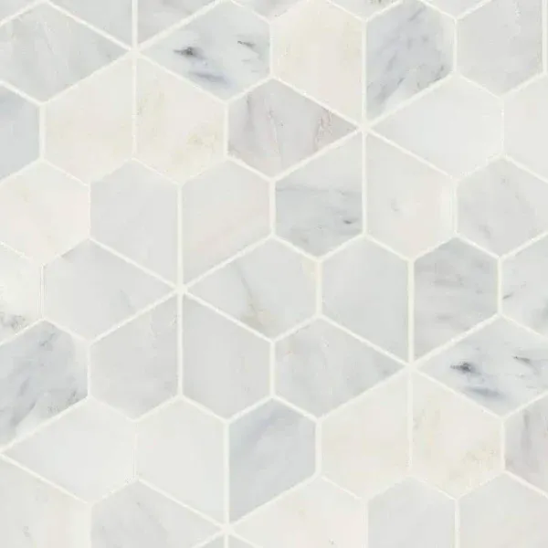 Bedrosians Monet Mosaic White Tile & Stone