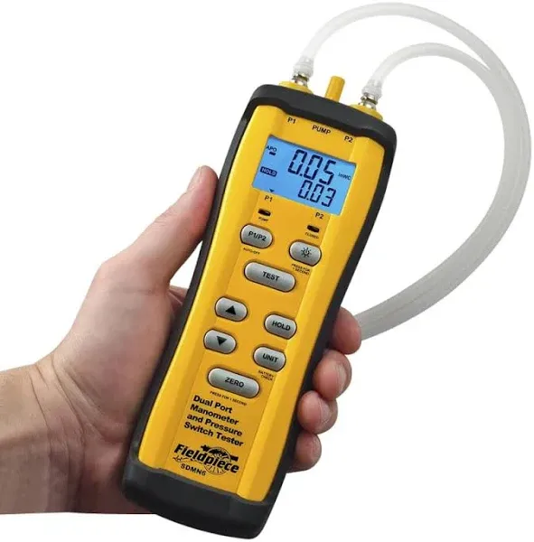 Fieldpiece SDMN6 - Dual Port Manometer and Pressure Switch Tester