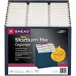 Smead Stadium File, 12 Sections, 1/12-Cut Tabs, Letter Size, Navy ;