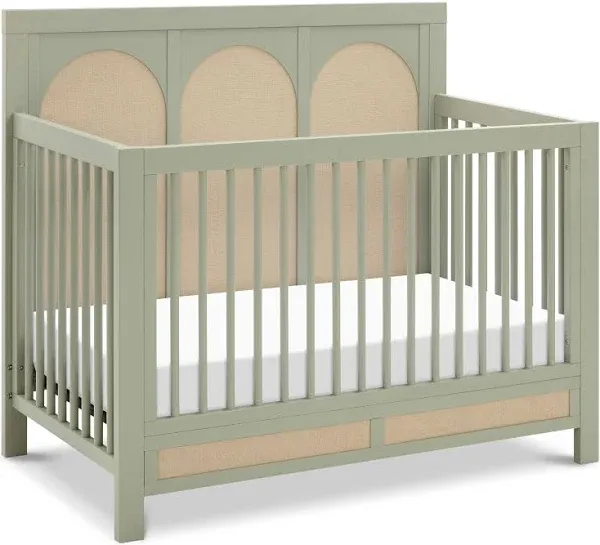 Namesake Eloise 4 in 1 Convertible Crib French Sage and Performance Sand Eco-Weave