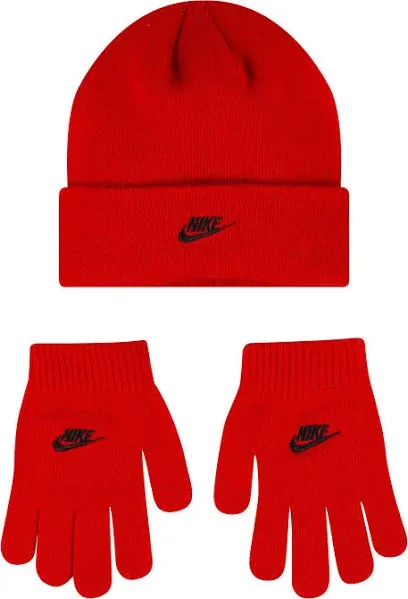 Nike boys beanie hat/glove set