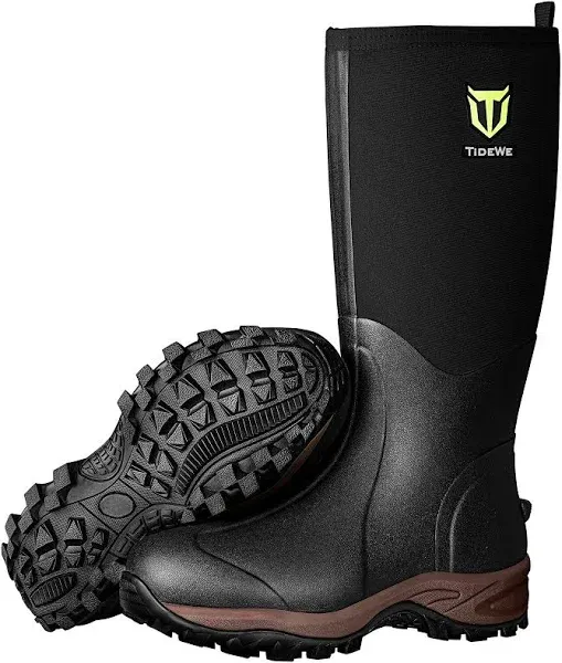 TIDEWE Rubber Neoprene Boots mens size 6 womens size 7 Waterproof 6mm Hunting