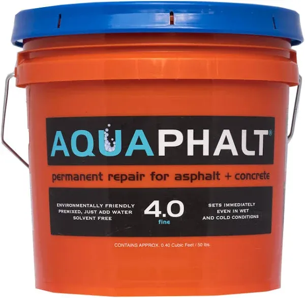 Aquaphalt AQUAPHALT 4.0 4.0 Asphalt & Concrete Patch Repair, Black, 3.5 gal