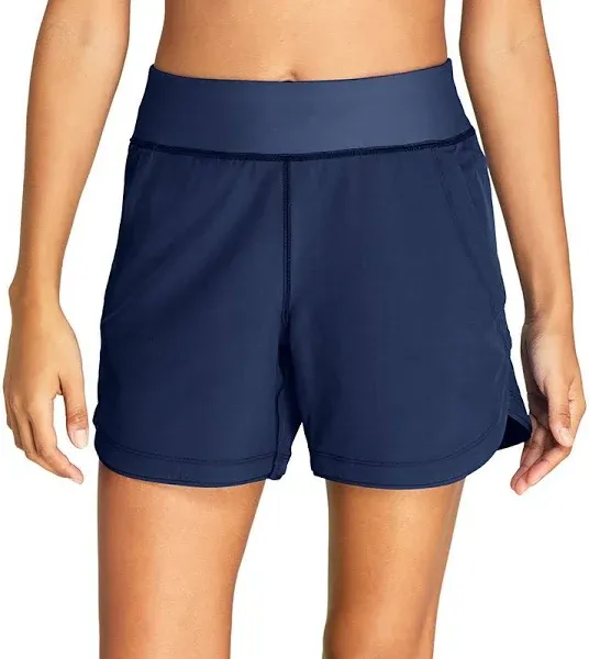 Lands' End Women's 5" Quick Dry Swim Shorts with Panty