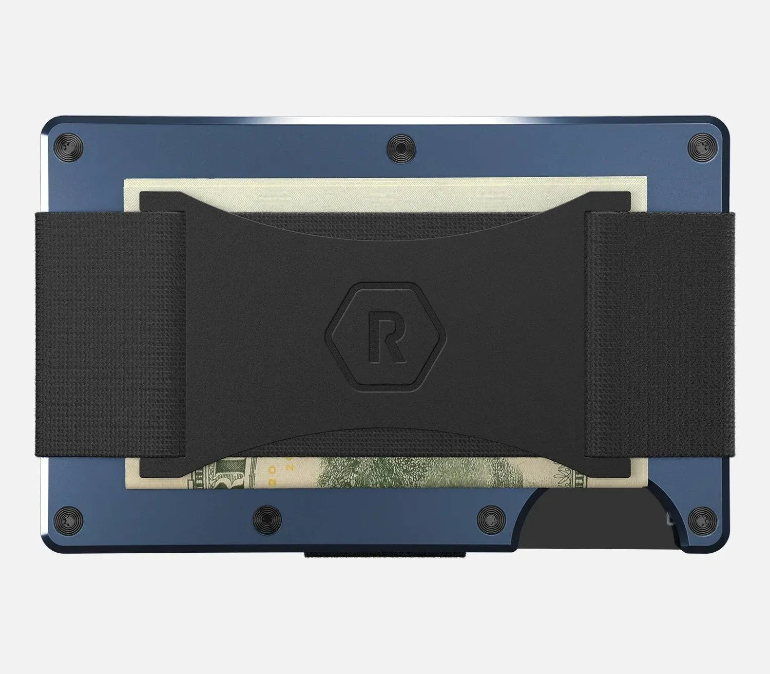 Ridge Wallet - Alpine Navy | Slim Metal RFID Blocking Wallet | Holds 1-12 Cards | Cash Strap Or Money Clip | 99-Day Risk-free Trial |