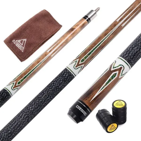 CUESOUL 58 Inch Maple Billiard Stick Pool Cue Set